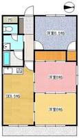神奈川県小田原市中曽根(マンション)の賃貸物件の間取り