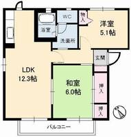 ローズタウン 1番館・2番館の間取り