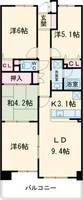 静岡県磐田市立野(マンション)の賃貸物件の間取り