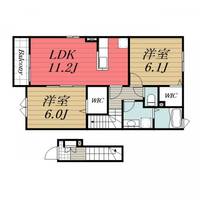 千葉県富里市七栄(アパート)の賃貸物件の間取り