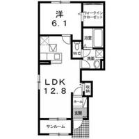 埼玉県加須市川口(アパート)の賃貸物件の間取り