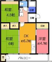 大阪府高槻市牧田町(マンション)の賃貸物件の間取り