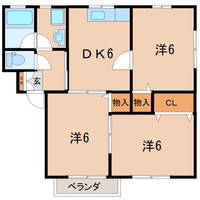 プロムナード秋葉Bの間取り