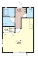 埼玉県さいたま市南区南浦和1(アパート)の賃貸物件の間取り