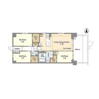 東京都荒川区町屋8(マンション)の賃貸物件の間取り