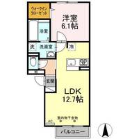 福島県福島市笹谷字古屋東(アパート)の賃貸物件の間取り
