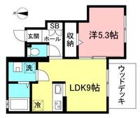 東京都世田谷区松原1(アパート)の賃貸物件の間取り