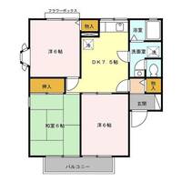 埼玉県鶴ヶ島市脚折町2(アパート)の賃貸物件の間取り