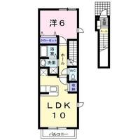 栃木県宇都宮市下栗町(アパート)の賃貸物件の間取り