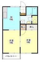 ベルハイツ宮崎 Bの間取り