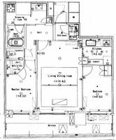 東京都中央区晴海2(マンション)の賃貸物件の間取り