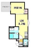 大阪府門真市常盤町(アパート)の賃貸物件の間取り