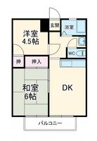 谷上パナハイツAの間取り