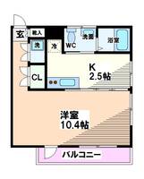 東京都国分寺市光町1(マンション)の賃貸物件の間取り
