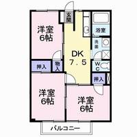 大阪府八尾市高安町北6(アパート)の賃貸物件の間取り