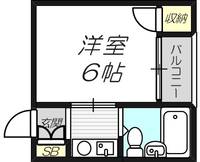 大阪府大阪市東成区東小橋3(マンション)の賃貸物件の間取り