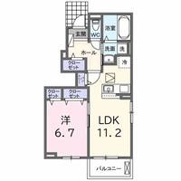 徳島県阿南市見能林町林崎(アパート)の賃貸物件の間取り