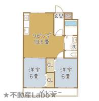 徳島県徳島市川内町金岡(マンション)の賃貸物件の間取り