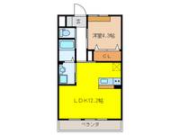 岐阜県岐阜市西中島5の賃貸アパートの間取り