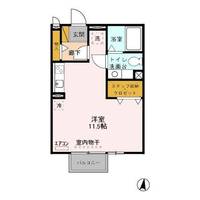 マロンハイム Bの間取り