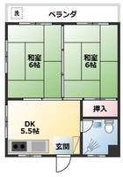 コーポ本若の間取り