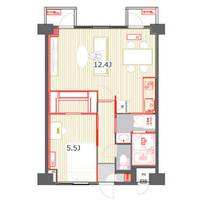 京都府京都市中京区姉大宮町東側(マンション)の賃貸物件の間取り