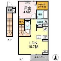 山口県岩国市錦見5(アパート)の賃貸物件の間取り