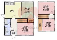 大阪府富田林市山手町(一戸建)の賃貸物件の間取り