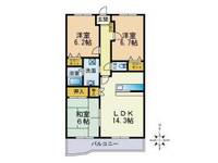 福岡県福岡市中央区小笹1(マンション)の賃貸物件の間取り