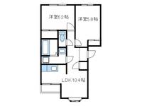 神奈川県厚木市関口(アパート)の賃貸物件の間取り