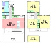 神奈川県横浜市磯子区洋光台1(一戸建)の賃貸物件の間取り
