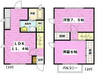 広島県広島市南区向洋新町2(一戸建)の賃貸物件の間取り