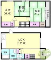 兵庫県明石市松が丘北町(一戸建)の賃貸物件の間取り