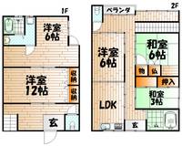 福岡県北九州市八幡東区諏訪2(一戸建)の賃貸物件の間取り