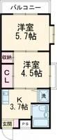 河辺マンションの間取り