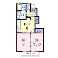 熊本県熊本市中央区黒髪5(アパート)の賃貸物件の間取り