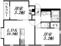 静岡県浜松市中央区葵東2(マンション)の賃貸物件の間取り