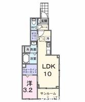 福岡県福岡市博多区吉塚3(アパート)の賃貸物件の間取り