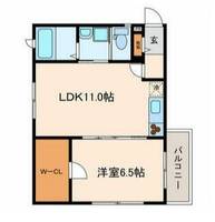東京都狛江市中和泉5(アパート)の賃貸物件の間取り