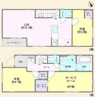 東京都世田谷区玉堤2(一戸建)の賃貸物件の間取り