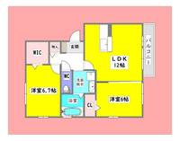 広島県東広島市西条町西条東の賃貸アパートの間取り