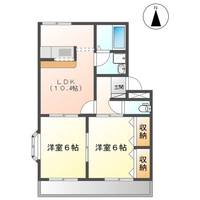 岐阜県加茂郡川辺町比久見(アパート)の賃貸物件の間取り