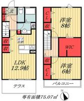 千葉県市川市東菅野3(一戸建)の賃貸物件の間取り