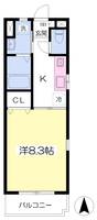 愛媛県松山市道後緑台(マンション)の賃貸物件の間取り