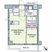 プラチナコート中目黒の間取り