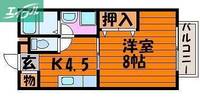 サントス青江 Aの間取り