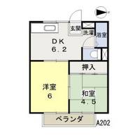 コーポ山陽A棟の間取り