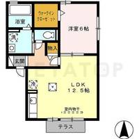 愛知県名古屋市南区菊住2(アパート)の賃貸物件の間取り