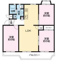 神奈川県海老名市さつき町(マンション)の賃貸物件の間取り