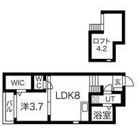 愛知県名古屋市北区水切町7(アパート)の賃貸物件の間取り